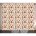 thumbnail image 1 of Ambesonne Music Curtains 2 Panel Set, Playing Teddy Bear, 108" x 84", Multicolor, 1 of 3