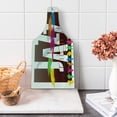 thumbnail image 1 of Music Cutting Board, Colorful Jazz Sign with Various Performer Silhouettes Illustration in Retro Boho Art, Tempered Glass Cutting and Serving Board, Wine Bottle Shape, Multicolor, by Ambesonne, 1 of 1