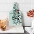 thumbnail image 1 of Music Cutting Board, Jazz Men Band Playing Beats in New York at Night Retro Style Illustration Print, Tempered Glass Cutting and Serving Board, Wine Bottle Shape, Red Black Ecru, by Ambesonne, 1 of 1