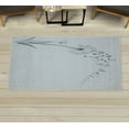thumbnail image 1 of Music Decorative Rug, Flying Dandelions Notes Summer Spring Meadow Silhouette Softness Simple Print, Quality Carpet for Bedroom Dorm and Living Room, 6 Sizes, Pale Blue, by Ambesonne, 1 of 1