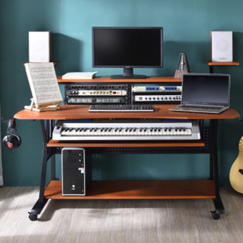 Music Desk, Computer Desk with Keyboard Tray, Studio Desk for Music  Production, Recording Studio Desk for Producer, Modern Work Study PC Desk  with