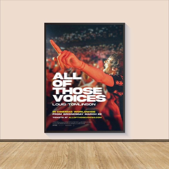 Music Documentary Wall Art British Singer Stage Performance Portrait Decor, Stretched Canvas