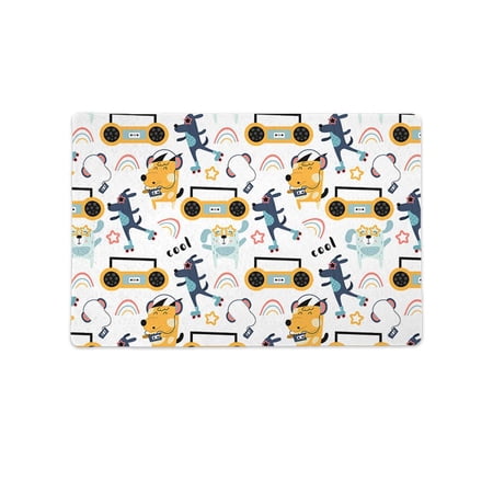 Music Dogs Pattern Mat Rectangle -Image by Shutterstock,