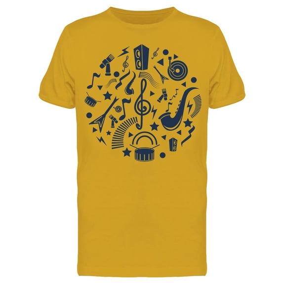 Music Doodles, Circle Shape Tee Men's -Image by Shutterstock