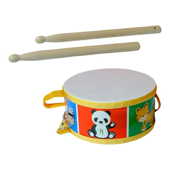 Music Drums Snare Drum Musical Toy Double Sided with Adjustable Strap for Children Teens Active Marching Play