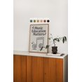 Music Education Matters Wall Art Print, Retro Smiling Music Notes ...