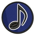 thumbnail image 1 of Music Eighth Note Applique Multi-Color Embroidered Iron-On Patch - 2.5 Inch Small, 1 of 5