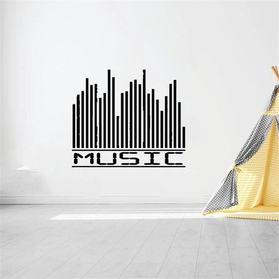 Music Equalizer Wall Decal Wallpaper For Living Room Kids Room Diy Pvc Home Decoration Accessories 57x50cm