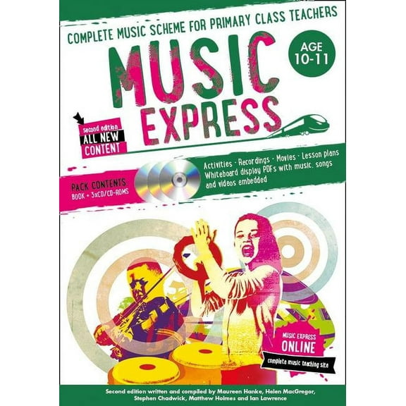 Music Express: Music Express: Age 10-11 (Book + 3CDs + DVD-ROM) : Complete Music Scheme for Primary Class Teachers (Paperback)