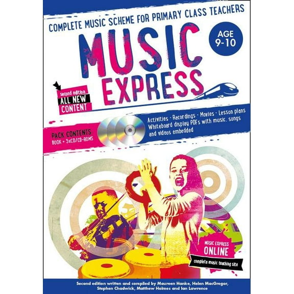 Music Express: Music Express: Age 9-10 (Book + 3CDs + DVD-ROM) : Complete Music Scheme for Primary Class Teachers (Paperback)