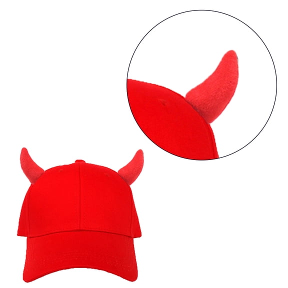 Music Festival Baseball Hat Adjustable Size Devil Horn Hat Adult Teen Hiphop Hat