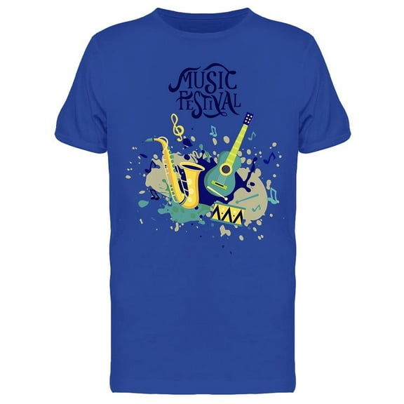 Music Festival Doodles Font T-Shirt Men -Image by Shutterstock, Male XX-Large