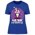 thumbnail image 1 of Music Festival. Man With Drum T-Shirt Women -Image by Shutterstock, Female Small, 1 of 2