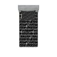 thumbnail image 1 of Music Fitted Sheet & Pillow Sham Set, Musical Notes and Clef Sheet Pattern in Abstract Style Print, Decorative Printed 4 Piece Bedding Decor Set, Twinxl, Black and White, by Ambesonne, 1 of 3
