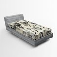 thumbnail image 1 of Ambesonne Sketchy Fitted Sheet, Music Hipster Skull, Twin XL Size, Beige Black, 1 of 2