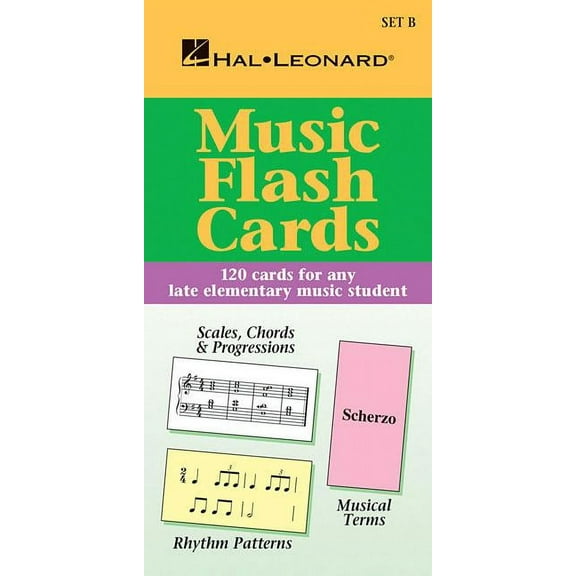 Music Flash Cards - Set B: Hal Leonard Student Piano Library, (Paperback)