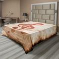 thumbnail image 1 of Ambesonne Music Flat Sheet, Grunge Abstract Notes, Full Size, Champagne Burnt Sienna, 1 of 1