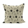thumbnail image 1 of Music Fluffy Throw Pillow Cushion Cover, Retro Records Headphones Microphones Casette Tapes Melody in Sixties Graphic Art, Decorative Square Accent Pillow Case, 18" x 18", Cream Black, by Ambesonne, 1 of 5