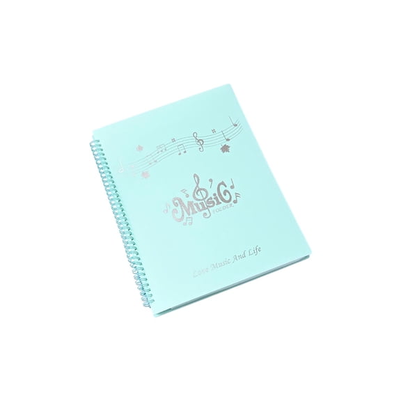 Music Folder with 20 Non-Glare Matte Pages, A4 Sheet Music Binder with Lay-Flat Spiral Binding, Waterproof Portfolio for Piano, Guitar, Violin Scores & Documents