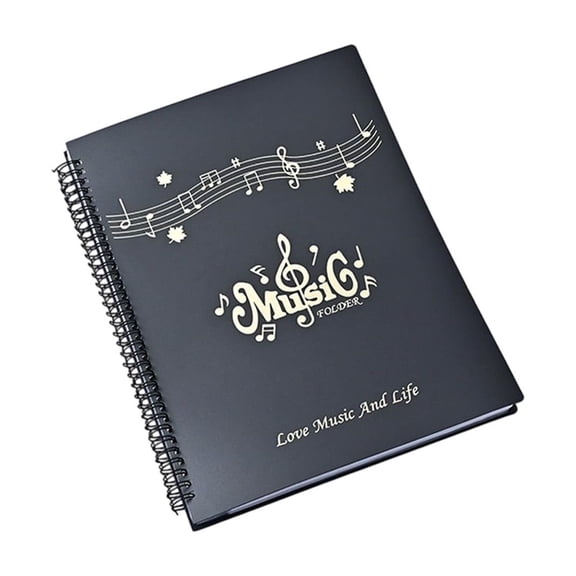 Music Folder A4, Spiral Binder Music File Folder, Paper Documents Storage Holder Bag, Blank Plastic Concert Choral Folder
