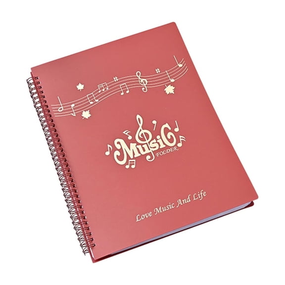 Music Folder A4, Spiral Binder Music File Folder, Paper Documents Storage Holder Bag, Blank Plastic Concert Choral Folder