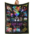 thumbnail image 1 of Music Gifts Blanket, Music Note Blanket, Gifts for Music Lover Music Decor Blankets, Soft Flannel Music Blanket for Couch Bed, Music Gifts for Men Women 50"X 40", 1 of 6