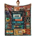 thumbnail image 1 of Music Gifts, Music Gifts for Men Women, for Music Lovers, Music Blanket, Music Themed Gifts Ideas Musician Gift Decor, 1 of 6