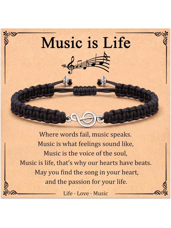 Music Gifts: Note Bracelet, Musical Accessories for Him & Her