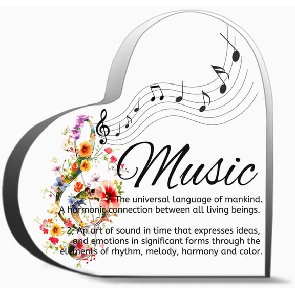 Music Gifts For Women Men Music Lovers Gift Gifts For Music Teacher Music Students Music Definition Gifts Desk Decorative Sign Acrylic Sign For Office Desk Table Shelf