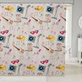 thumbnail image 1 of Music Shower Curtain,Pink Cowgirl Bathroom Curtain Teens Woman Room Decor,Cowboy Hat Boots Guitar Pattern Waterproof Curtain Fashion Modern Beauty Bath Curtain,12 Hooks,72"Wx84"L, 1 of 5