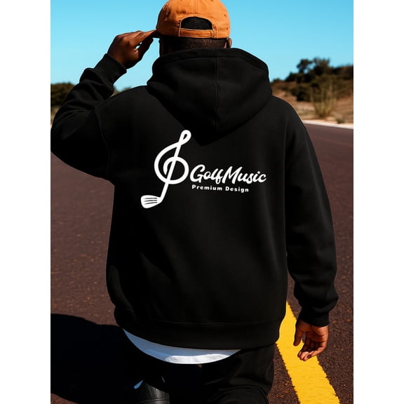 Music Golf Hoodie hoodies games men's sweatshirts black Casual Outdoor Jogging & Fitness Training Pullover, Regular Fit, Hooded Design, Comfortable Pullover game over funny Classic Unisex hoodie