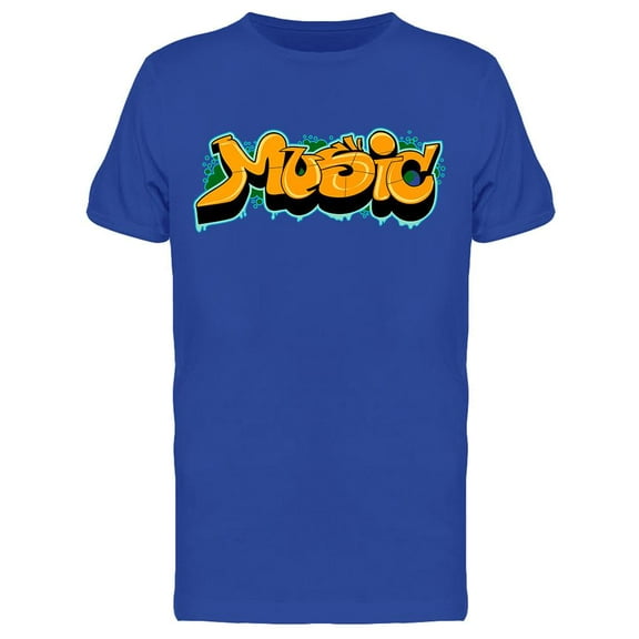 Music Graffiti Design T-Shirt Men -Image by Shutterstock, Male Medium