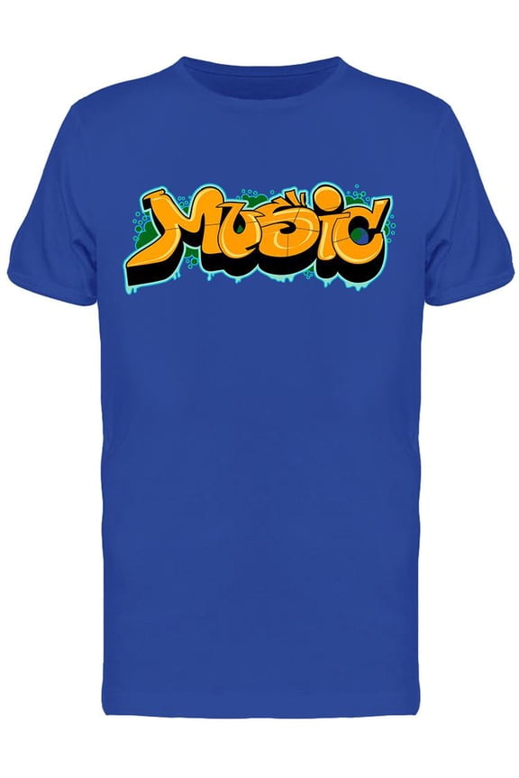 Music Graffiti Design T-Shirt Men -Image by Shutterstock, Male Medium