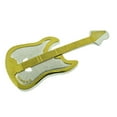 thumbnail image 1 of Music Guitar Electric Belt Buckle Guitarist Musician Gold White Finished New Men, 1 of 2