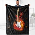 thumbnail image 1 of Music Guitar Gifts Blanket - Rock Musical Instruments Art Theme Throw for Guitar Players Women Men Music Enthusiast Band Singer Birthday Christmas Lightweight Blanket 60"x80", 1 of 6