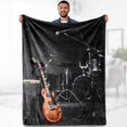 thumbnail image 1 of Music Guitar Gifts Blanket - Rock Musical Instruments Theme Throw for Guitar Players Women Men Music Enthusiast Band Singer Adult Kids Birthday Christmas Lightweight Blanket 50"x60", 1 of 6