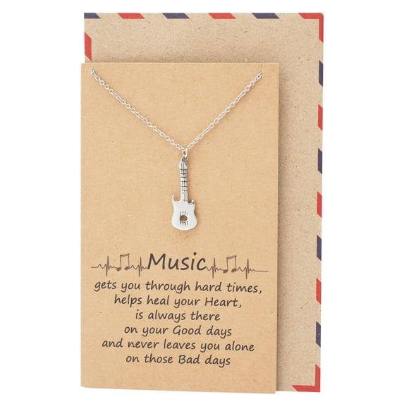 Music Guitar Necklace, Personalized Gifts for Music Lovers