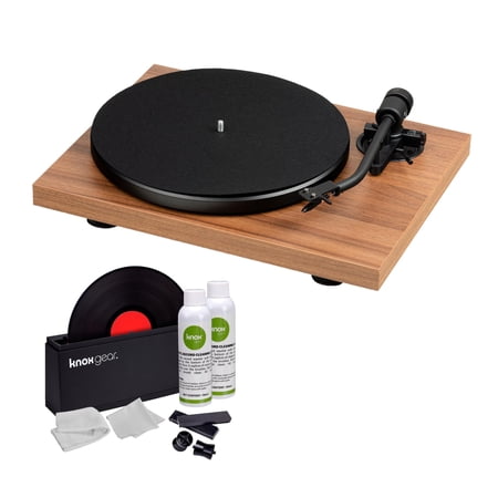 Music Hall MMF-Mark-1 SE Turntable (Walnut Veneer) with Cleaner Kit