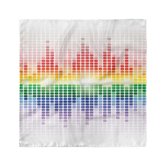 Music Head Scarf, Vibrant Colors Club Disco, Head Wrap, 3 Sizes, by Ambesonne