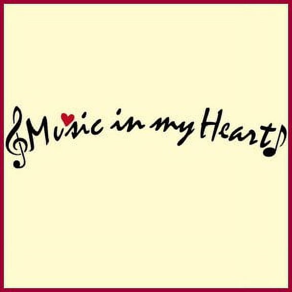 Music in my Heart - Music Musical Notes Decor Reusable Laser Cut Mylar Template for Painting Home Decor Crafts Home Animals Inspiration Paisley - The Artful Stencil