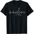 thumbnail image 1 of Music Heartbeat Clothing for Music Lovers T-Shirt Black 3X-Large, 1 of 4