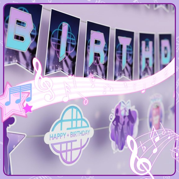 Music Hunter Birthday Banner Set - Includes 2 Happy Birthday Banners & 1 Prop Garland for Magical Music Themed Party Decorations, Easy to Hang Singer Theme Party Supplies$$Electronics Accessories