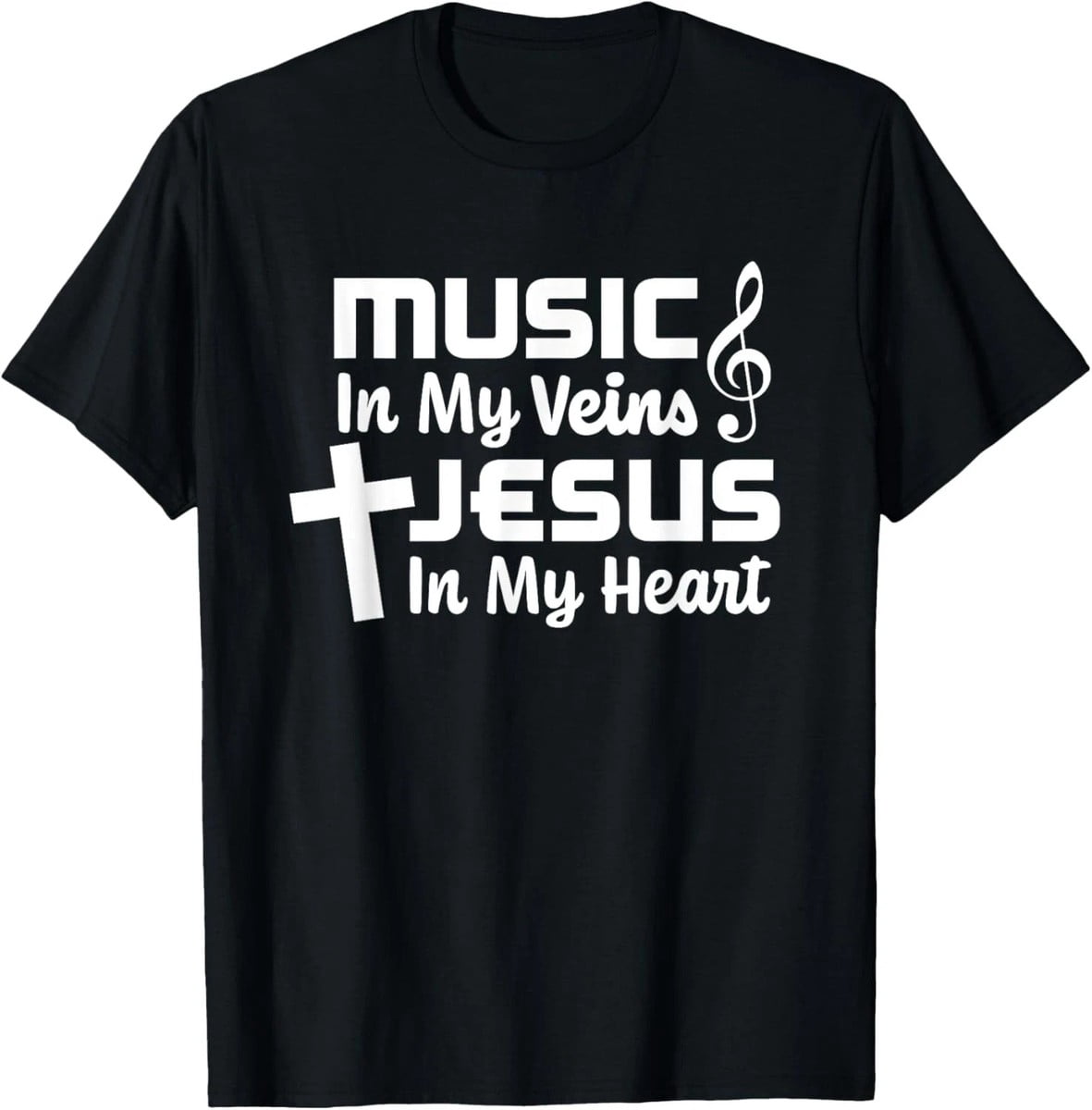 Music In My Veins Jesus In My Heart Friends Christian Gift Casual ...