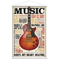 thumbnail image 1 of Music Inspires Me Wall Poster with Wooden Magnetic Frame, 22.375" x 34", 1 of 3