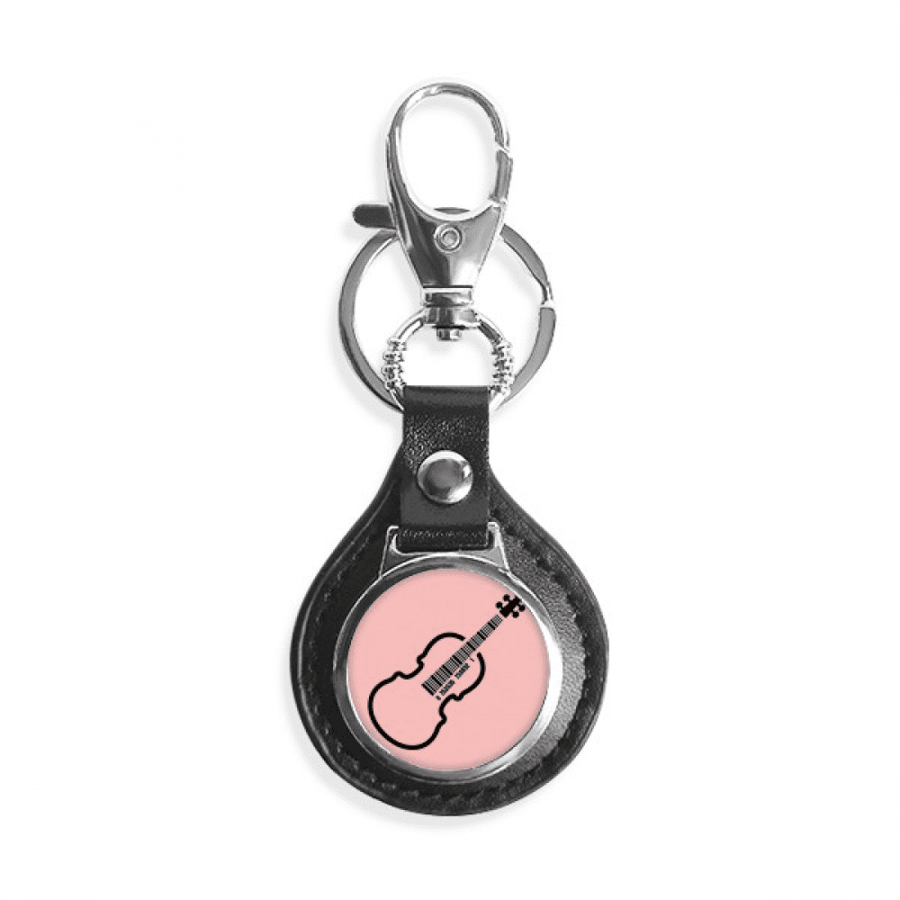 Music Instrument Violin Melody Key Link Chain Ring Keyholder Finder Hook Metal