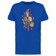 thumbnail image 1 of Music Instruments Doodles T-Shirt Men -Image by Shutterstock, Male 3X-Large, 1 of 2
