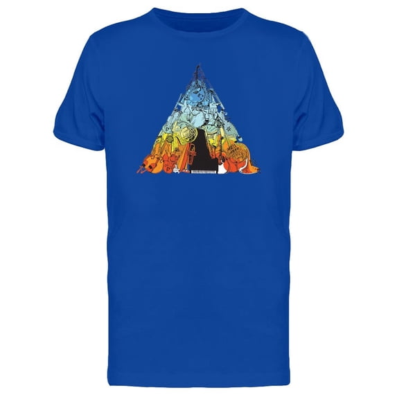 Music Instruments Triangle Art T-Shirt Men -Image by Shutterstock, Male x-Large