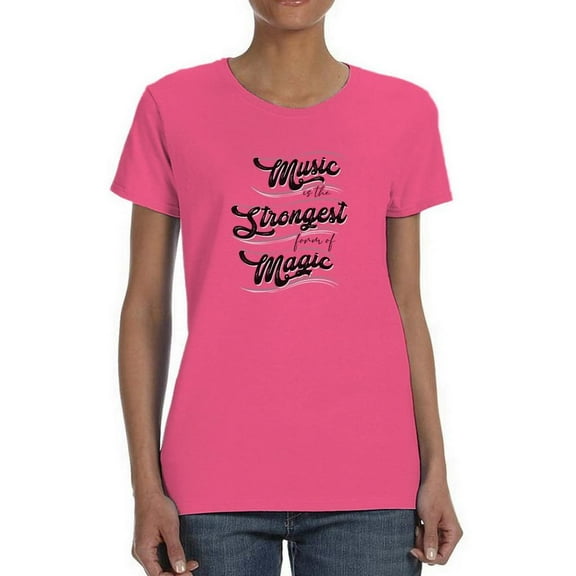 Music Is A Form Of Magic Shaped T-Shirt Women -Smartprints Designs, Female Medium