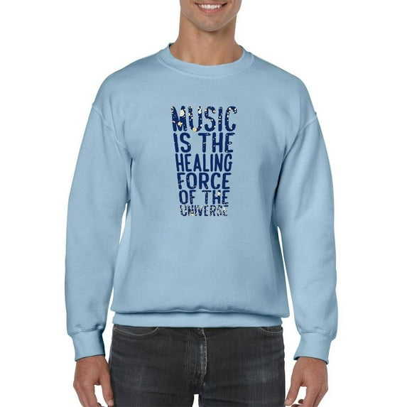 Music Is A Healing Force Sweatshirt Men -Smartprints Designs, Male 3X-Large