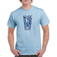 thumbnail image 1 of Music Is A Healing Force T-Shirt Men -Smartprints Designs, Male 3X-Large, 1 of 4